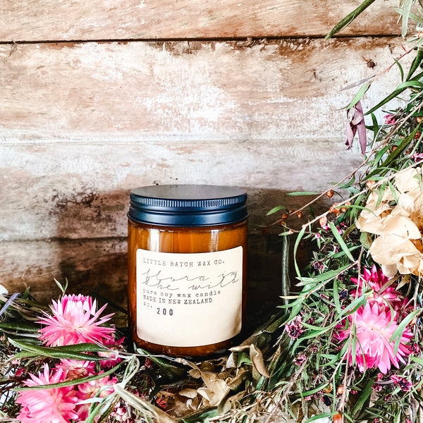 Flora in the Wild x Little Batch Amber Soy Candle